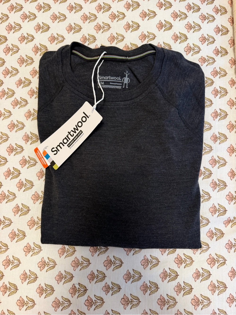 Women’s Classic Thermal Merino Base Layer Crew (Charcoal Heather)